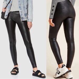 SPANX Faux Leather High Rise Leggings Black Size XS
